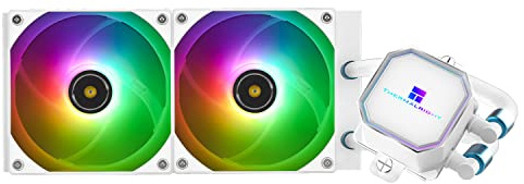 Thermalright Frozen Prism 240 White ARGB AIO Water Cooler,Liquid CPU Cooler, 2×120mm PWM Fans Water Cooling System,1850RPM High Speed,Compatible with AM4/AM5,Intel LGA1150/1151/1200/1700/1851