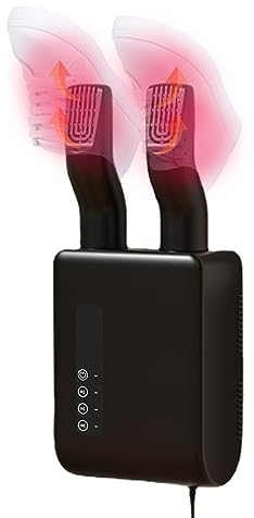 GAESHOW Boots and Shoes Dryer, Glove Dryer & Boot Warmer with Heat Blower, Hot Air Fast Drying Electric Foot Warmer with Timer Disinfectant and Deodorising for Hats, Socks, Ski Boots