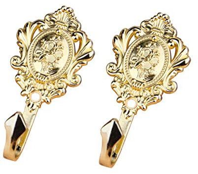 Cabilock Vintage Vorhanghalterungen Aus Zinklegierung Mit Rosendesign Gold Gardinenhaken Für Wohnzimmer Traditionelle Und Moderne Räume Einfache Installation