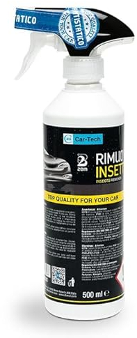 Detergente Rimuovi Insetti 2BM Car-Tech per Auto, Moto e Caschi | Rimuove Macchie e Tracce di Moscerini e Insetti da Carrozzeria e Vetri SENZA ALONI | Facile, Veloce, Essenza Lavanda | Spray 500 ml