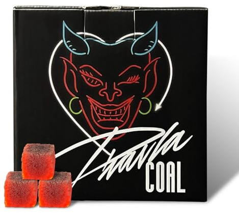 DIAVLA – 2KG Carbon Cachimba Premium – Carbón Natural de Coco con Mucho Tiempo de combustión – Carbon para Shisha y Barbacoa, Cubos de Carbón BBQ (2, Kilogramos)