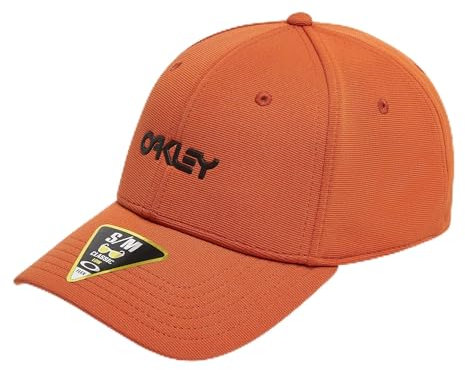 Oakley Herren 6 Panel Stretch Metallic Hat Hut, Fuchsrot, Large