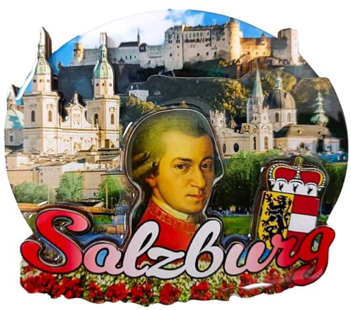 Souvenir Magnet Salzburg 8,5 x 7 x 1 cm Kühlschrankmagnet Stadt Deko 719525 GCG