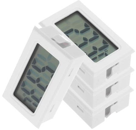Toddmomy 4pezzi Termometro Digitale Mini Con Igrometro Lcd Per Monitoraggio Temperatura e Umidità e Applicazioni Sperimentali