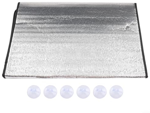 Film d'isolation double couche en feuille d'aluminium, pare-soleil épais pour fenêtres, réduction de la chaleur, imperméable, anti-gel (50 x 100 cm)