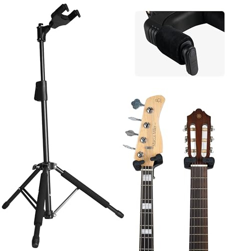 Sondery Guitar Stand for Any Guitar, Bass with Any finish, Foldable Adjustable Auto-locking Tripod Floor Stand