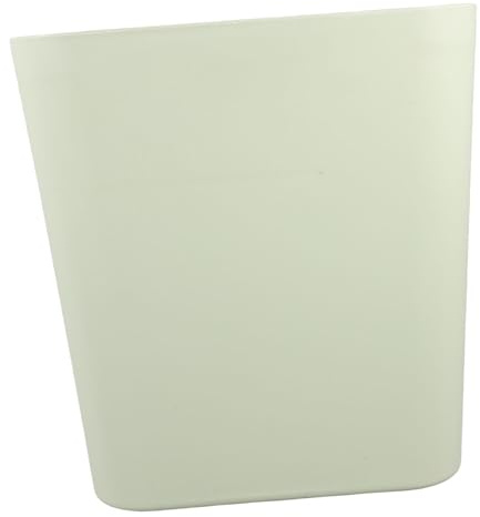 WEKAMOS Papelera De Oficina Rectangular 8 Litros Plástico Resistente Color Verde Claro Diseño Estrecho Abierto Para Espacios Reducidos Interiores Baño Cocina Dormitorio