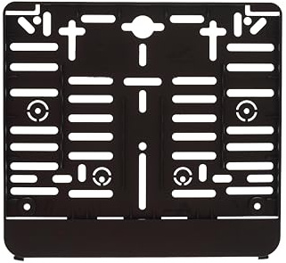 1x Kennzeichenhalter (Für AT Österreich) für Kennzeichen im Format 210 x 170 mm 21 x 17 cm (für Motorrad Roller) (Schwarz (Unlackiert))
