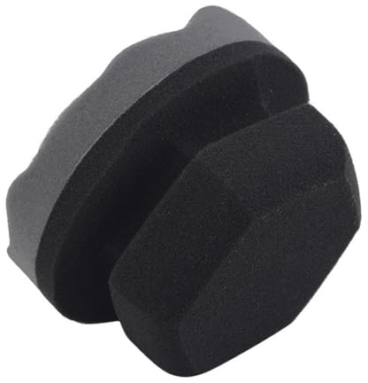 Tyre Gloss Pads, Car Wax Hand Polishing Sponge for Durable Use, 3D Wave Pattern for Deep Cleaning, Ergonomic Handle, for Tyre Shine Application (Small)
