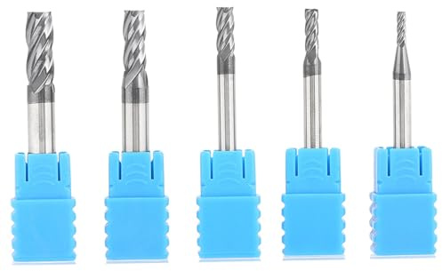Set di frese 5 pezzi, 4 frese Fultes, filettatura in carburo di tungsteno per alluminio, materiali compositi, evita l'accumulo di detriti