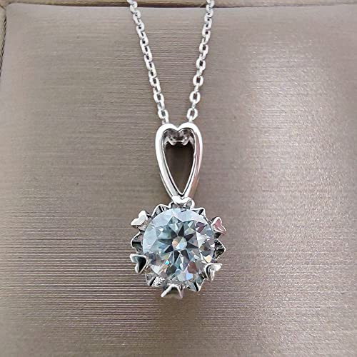1 karat moissanite silverhalsband med s925 damsmycken