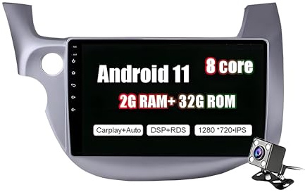 Écran CarPlay pour Voiture Autoradio multimédia avec GPS, Bluetooth, système Android, écran IPS, DSP, 4G, Wi-FI, Radio FM/AM, CarPlay, RDS et(4g+WiFi 1+16g)