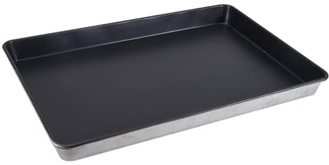 Plateau de Service Rectangulaire, Plat Four INOX en Acier Inoxydable, Facile à Nettoyer et Finition Miroir(60x40x5cm/23x15x2in)