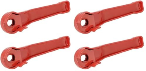 cyclingcolors 2x Poignée levier de rechange pour vanne à bille en acier rouge Robinet Tuyauterie Plomberie Outils, 3/8 (Lot de 2)
