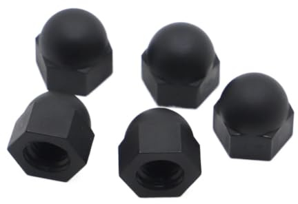 5/10 Stück Nylon Acorn Cap Hutmuttern Schwarzer Kunststoff Sechskant-Sechskantmutter M3 M4 M5 M6 M8 M10 M12 for Die Isolierung(M8 10pcs)