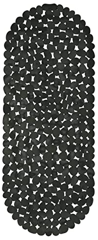 Circul Badewannenmatte 99 x 39 cm schwarz Steinoptik modern