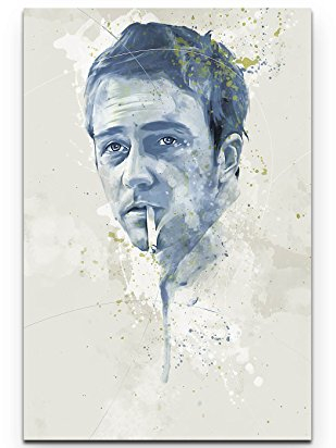Paul Sinus Art Edward Norton Fight Club 90x60cm auf Leinwand gespannt fertig zum aufhängen