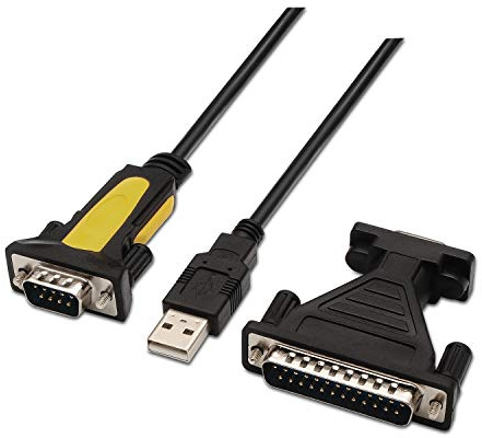 AISENS A104-0039 - Conversor USB a Serie DE 1.8 m, Color Negro