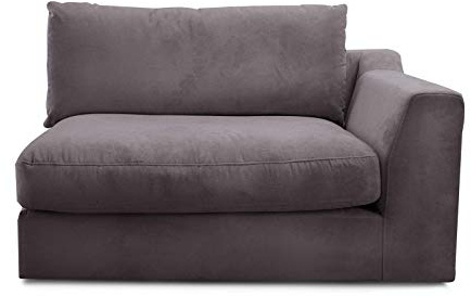 CAVADORE Sofa-Modul Fionamit Armteil rechts / individuell kombinierbar als Ecksofa, Big Sofa oder Wohnlandschaft / 138 x 90 x 112 / Webstoff grau