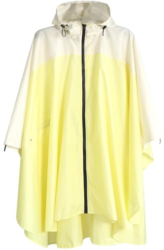 Anyoo Poncho de pluie imperméable - Portable - Léger - Avec capuche - Pour vélo, vélo - Réutilisable - Unisexe - Pour randonnée, camping, plein air, taille unique