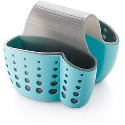 CHICHENG Organizador de Fregadero para Esponja, Toallas de Cocina, Detergente and Estropajo Estante de Almacenamiento para Fregadero Organizador de Escurreplatos de Cocina (2 Piezas,Azul)