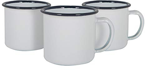 Argon Tableware Espresso Cups - 130ml - Pack of 12 - Navy Small Metal Insulated Coffee Mugs Lightweight Camping Cups for Drinking Tea, Hot Chocolate, Coffee