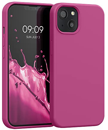kwmobile Housse Compatible avec Apple iPhone 13 Coque - Housse de téléphone Protection Souple en TPU Silicone - Rose Framboise