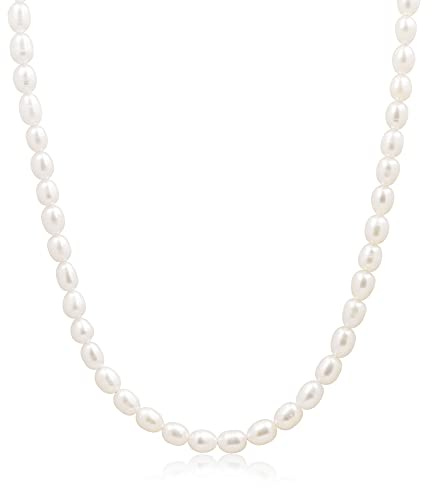 COAI Collana di Perle Coltivate d'Acqua Dolce, Collana da Donna Filo di Perle