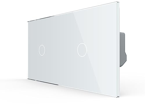 Touch Dimmer Lichtschalter Wandschalter Schalter Unterputz mit Glasblende in weiß