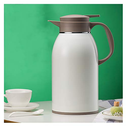 MESURG Vacuum Insulated Jug Thermal Carafe Stainless Steel Double Wall Insulation Pot for Coffee Juice Milk Tea Beverages,Insulated Vacuum 48 Hours Hot and Cool Retention,2 Litre