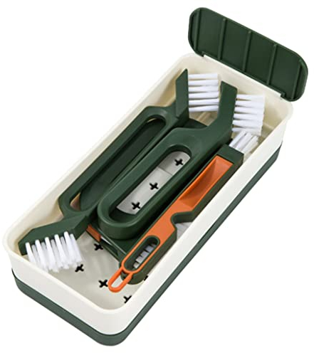 siismi 7-in-1 Fugenreinigungsbürste Kit Fugen und Spaltreinigungsbürste Reinigungsbürste für Die Tiefenreinigung von Duschen Böden Bad und Küche (Grün)