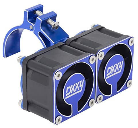 DKKY RC Motor Cooling Fan Heatsink 21000 RPM with 47-51mm Adjustable Mount for 1717 4985 Motors ARRMA Infraction Felony Limitless and Axial, Blue