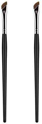 TEONEI Angled Eyeliner Brush,Eyeshadow Brushes Eyebrow Brush Liquid Eyeliner Brush Makeup Brush,2PCS