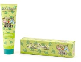 Dr. Bauer's Lovely Friends Pasta de Dientes para Niños desde los 2 Años – Fórmula Vegana con Xilitol y Purpurina Mágica, Anticaries – 90ml – Perezoso – Pack de 1