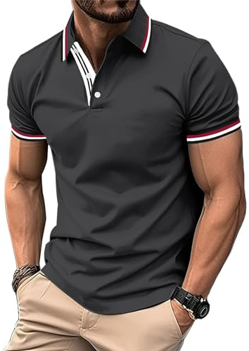 SwissWell Herren Kurzarm Poloshirt Atmungsaktiv T-Shirt Golf Sommer Poloshirts Männer Business Arbeits T Shirt Polohemd