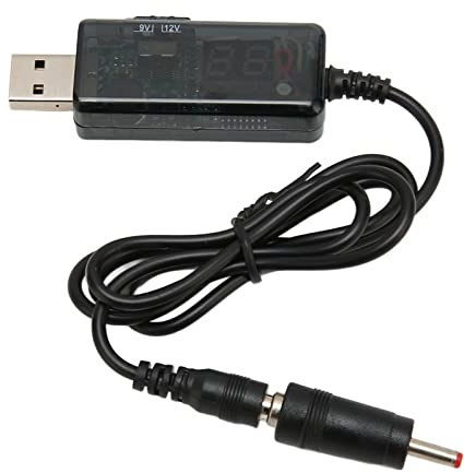 Cavo Potenziamento USB, Cavo Step Up USB DC Regolabile da 5 V a 9 V 12 V, Cavo Convertitore Step Up Portatile con Punta Connettore 3,5 X 1,35 Mm, per Ventilatore, Tavolo, Lampada