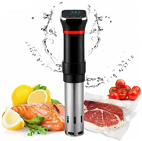 QUTBAG Sous Vide Machine Olla de precisión, 1100 W Circulador de inmersión 25-95 ℃ Control de Temperatura, Olla de cocción Lenta al vacío con Tiempo y Control táctil para Carne de Res, salmón, Pollo