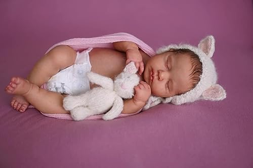 Anano Reborn Baby Vollsilikon Lebensecht 20 Zoll 50cm Reborn Baby Junge Mit Haaren Lebensechte Reborn Puppe Wie Echtes Baby 3D Haut Wirkt Für 3+ Jahre Mädchen