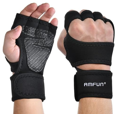 AMFUN Fitness Handschuhe, Trainingshandschuhe mit handgelenkbandage, Gym Handschuhe, Sporthandschuhe, Gym Handschuhe