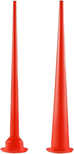 2Pcs Red 30cm Plastic Cones Nozzles Caulk Nozzle Tip Caulking Nozzle Applicator Caulking Gun Extension Tips for Sausage Caulking, Hand Tools, Power and Hand Tools