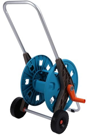 G1 2 Chariot Enrouleur de Tuyau d'arrosage avec 2 Roues Support de Tuyau d'eau de Jardin Chariot d'arrosage Pouvant Contenir Tuyau de 60 M QUALITÉ SUPÉRIEURE Le Chariot à