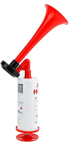 Signalhorn & Warnhupe aus Alu-ABS – Wiederverwendbare Hand-Luftpumpen-Hupe für Boote, Autos, Sportevents – Robust, Wasserdicht, Tragbar