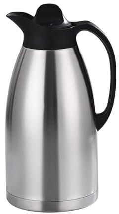 Milageto Jarra térmica de Acero Inoxidable para café, Tetera, Resistente a Altas temperaturas, dispensador de Agua o té con Tapa para Cocina, 3l