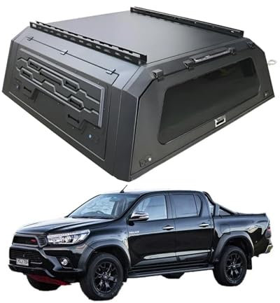 YBDFCBF Laderaumabdeckung for Pickup-Trucks, kompatibel mit Toyota Hilux TRD 2014–2025, Laderaumabdeckung mit Schloss, LKW-Ladeflächenüberdachung, Hardtop-Überdachung, Zubehörabdeckungen(Style a: Stan