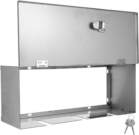 Hemobllo Caja Protectora Antirrobo Acero Inoxidable Para Interruptores Tipo 86 Resistente Para Hogar Oficina 1 Unidad Instalación Rápida Segura
