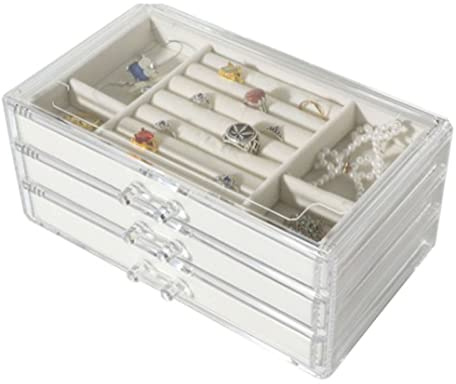 Organizador de Joyería, Joyería Organizadores de y Cajón de Almacenamiento Joyero de Joyas a Prueba de Polvo Joyas