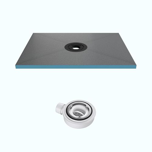 Mai & Mai Duschelement 100x120cm inkl. Ablaufgarnitur XPS | Duschboard befliesbar Duschelemente mit rinne Duschtasse bodeneben Gefälleplatte, XPS-Duschboard01