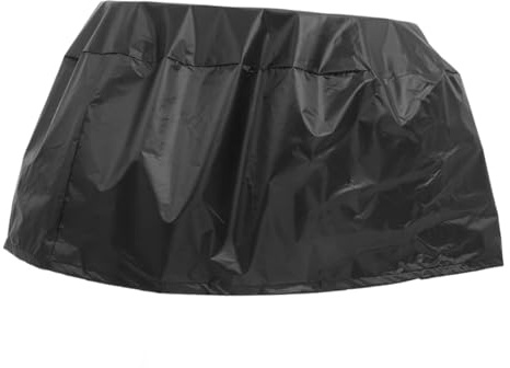 ibasenice Barbecue Cover Heavy Duty Round Grill Cover for Barrel Smoker Camping Outdoor Use Protects Griddle Grill from Rain