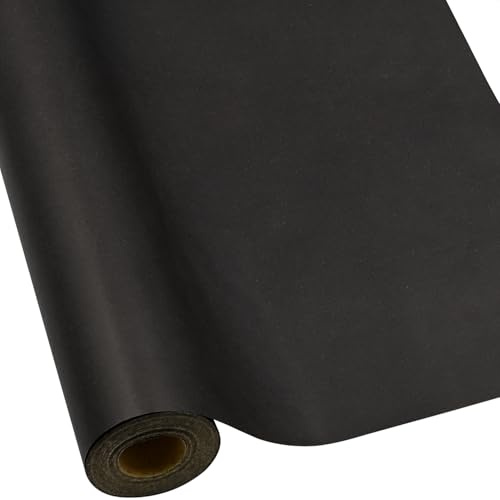 FMDPZUP Black Wrapping Paper Roll,12m *43cm Birthday Wrapping Paper Kraft Paper Perpect for Birthday Gifts