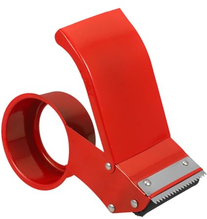 Homoyoyo Metall Klebebandabroller Breiter Tischabroller für Verpackung und Versand Handlicher Tape Dispenser mit Schneidefunktion Tragbar und Handlich für Büro und Lager